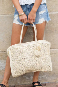 Caroline Straw Traveler Tote