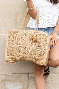 Caroline Straw Traveler Tote